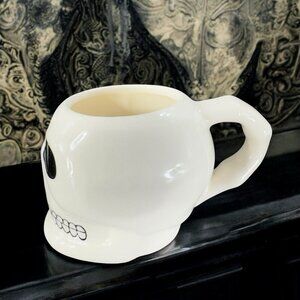 Crofton Stoneware Ceramic Skull Skeleton Coffee Mug‎ Cup Halloween Holiday Mug